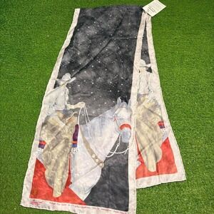 NEW Rockmount Ranch Wear Silk Scarf Horse Equestrian Rancher Western Art Limited